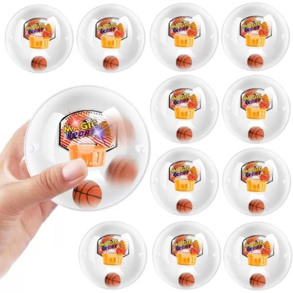 image12 Pack Mini Basketball Electronic Handheld Shoot ampamp Score Hoop Game with LED Lights ampamp Sounds Bulk Toys Birthday Party Favors Prizes for Kids Adults