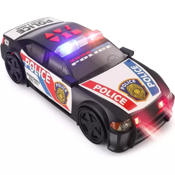 imageLiberty Imports Motorized Police Cruiser Kids Toy Cop Car Electric Model Rush ampamp Rescue Vehicle 116 Scale with Button Activated Forward Reverse Motion Siren Sounds and Flashing Lights