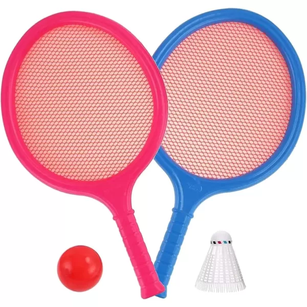 imageBadminton Racket Set for Kids Toddlers with 2 Paddles Ball and Birdie  Junior Kindergarten Student Outdoor Sports Tennis Racquet Play Game Beach Toys