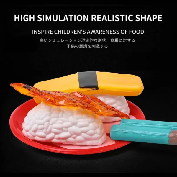 imageLiberty Imports Authentic Japanese Sushi Bento Box Pretend Play Dinner Food Set  19 Piece Cutting Food Toy Play Set for Kids