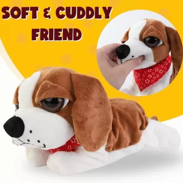imageLiberty Imports Cute Interactive Puppy Dog Plush  Animated Walking Barking Sitting Electronic Toy Pet with Sound and Touch Control  Animal Companion for Kids