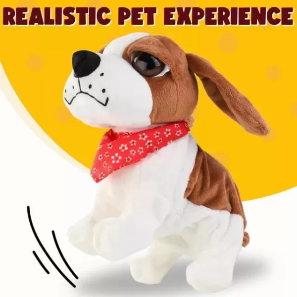 imageLiberty Imports Cute Interactive Puppy Dog Plush  Animated Walking Barking Sitting Electronic Toy Pet with Sound and Touch Control  Animal Companion for Kids