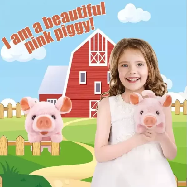 imageLiberty Imports My Pet Pig Electronic Plush Piggy Toy Piglet That Walks Wags Tail Wiggles Nose and Makes Oink Sounds for Kids Boys Girls