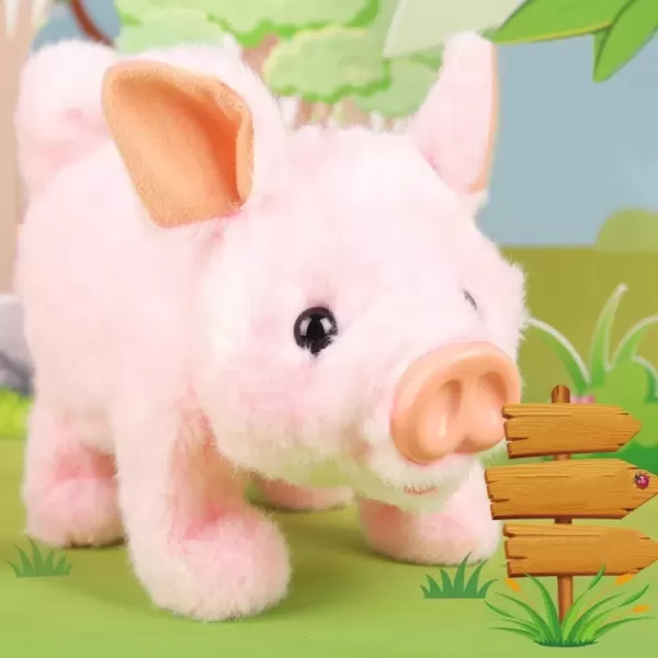 imageLiberty Imports My Pet Pig Electronic Plush Piggy Toy Piglet That Walks Wags Tail Wiggles Nose and Makes Oink Sounds for Kids Boys Girls