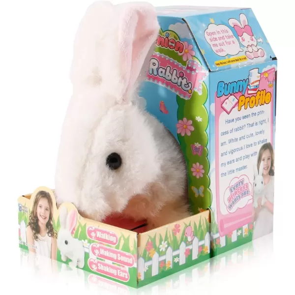 imageLiberty Imports Plush Bunny Rabbit Pet Electronic Toy  Walking Hopping Wiggle Ears Twitch Nose Sounds for Kids