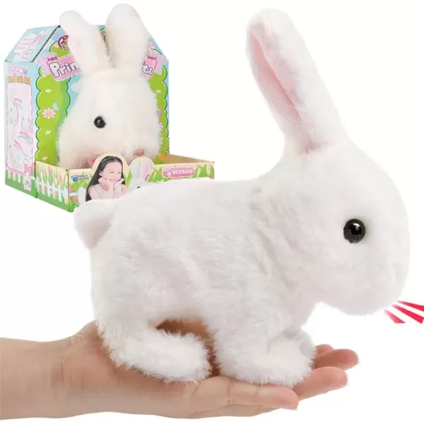 imageLiberty Imports Plush Bunny Rabbit Pet Electronic Toy  Walking Hopping Wiggle Ears Twitch Nose Sounds for Kids