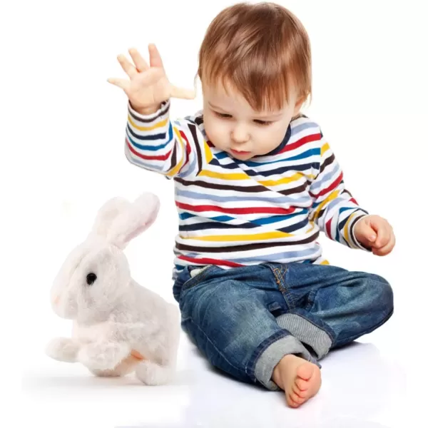 imageLiberty Imports Plush Bunny Rabbit Pet Electronic Toy  Walking Hopping Wiggle Ears Twitch Nose Sounds for Kids