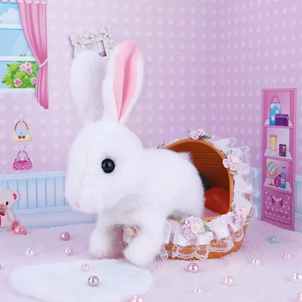 imageLiberty Imports Plush Bunny Rabbit Pet Electronic Toy  Walking Hopping Wiggle Ears Twitch Nose Sounds for Kids
