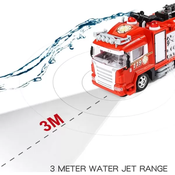 imageLiberty Imports RC Rescue Fire Engine Toy Truck  Radio Control RC Fire Truck with Working Water Pump Shoots and Squirts Water