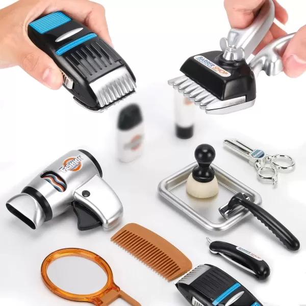 imageMy First Shaving and Grooming Pretend Play Kit  Kids Barber Playset for Boys with Hair Trimmers Dryer Razors and Styling Accessories