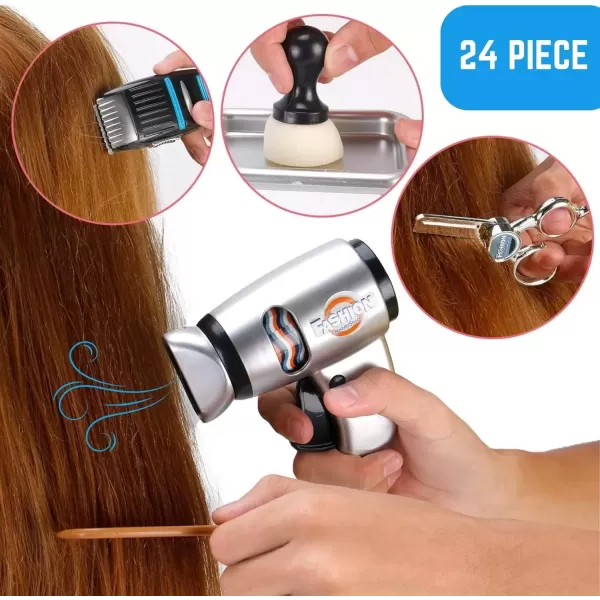 imageMy First Shaving and Grooming Pretend Play Kit  Kids Barber Playset for Boys with Hair Trimmers Dryer Razors and Styling Accessories