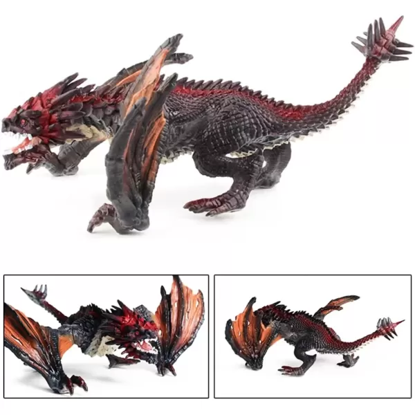 image8quot Dragon Toy Figure Realistic Plastic Ancient Mythological Fire Creature Model Decoration Collector Figurine for Kids Adults