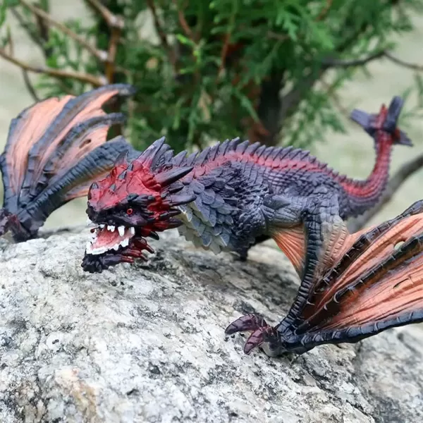 image8quot Dragon Toy Figure Realistic Plastic Ancient Mythological Fire Creature Model Decoration Collector Figurine for Kids Adults