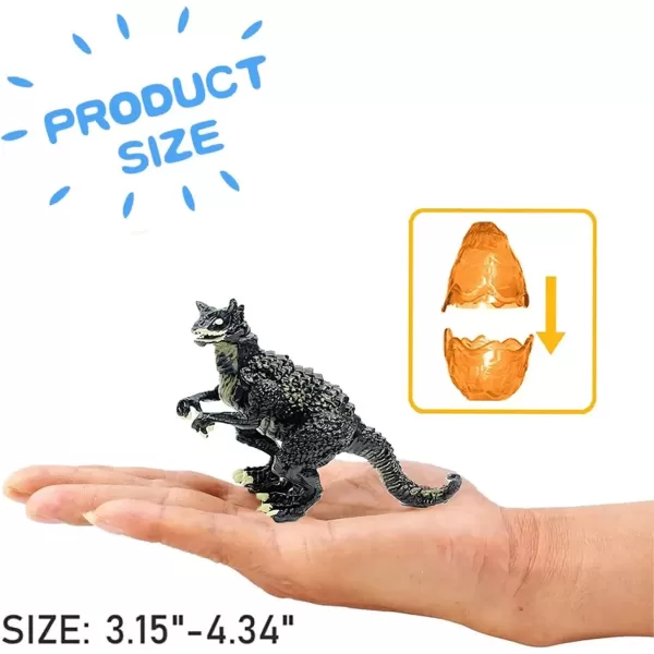 imageLiberty Imports 12 PCS 3D Dinosaur Plasma Action Figures Realistic Figurine Puzzles in Jurassic Hatching Eggs  Ideal Kids Toy Party Favors Bulk Supplies