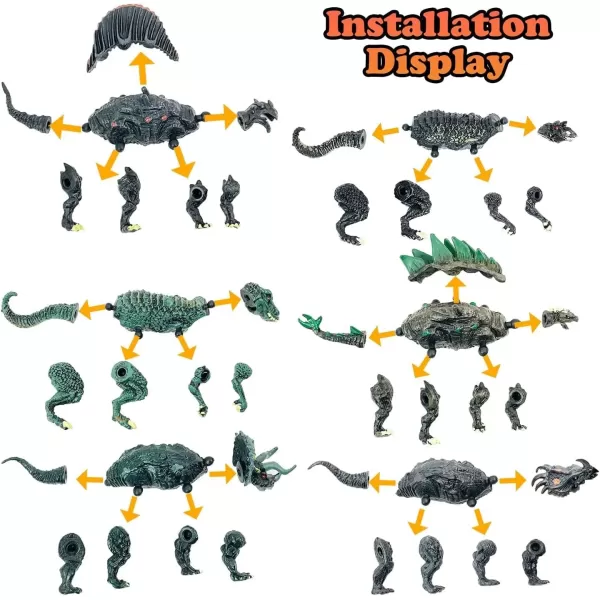 imageLiberty Imports 12 PCS 3D Dinosaur Plasma Action Figures Realistic Figurine Puzzles in Jurassic Hatching Eggs  Ideal Kids Toy Party Favors Bulk Supplies