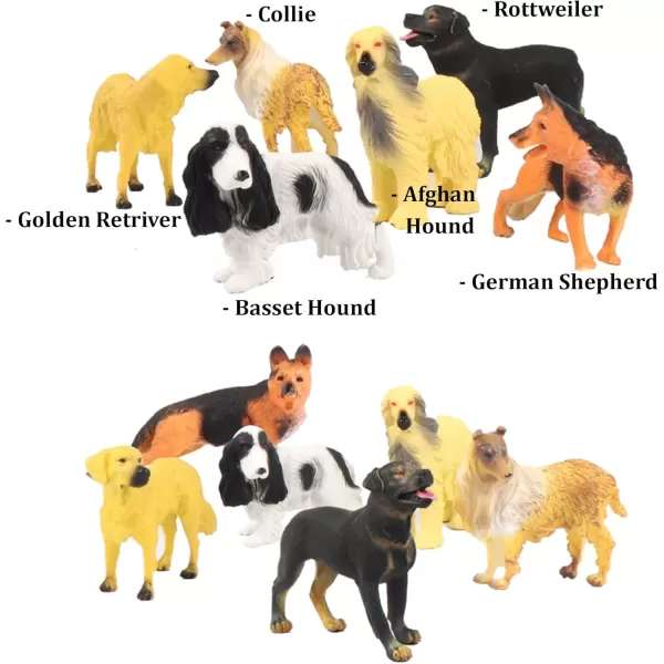 imageLiberty Imports 18 PCS Large Dog Figurines Playset 4quot Toy Pet Puppy Realistic Play Figures Canine Bulk Animal Variety Cake Toppers Party Favors for Kids