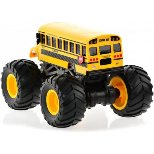 imageRemote Control Monster Truck  118 Scale RC Fire Truck 24GHz Big Wheel School Bus with Lights Sounds Rechargeable Electric Toy Stunt Jam Car for Kids Boys Girls School Bus