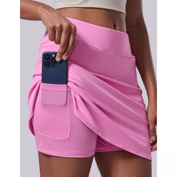 imageLiberty Pro 3 Pack Womens Athletic Skirts with Shorts Underneath Tennis Golf Skorts Tummy Control Pockets for Workout GymBlackWhitePink