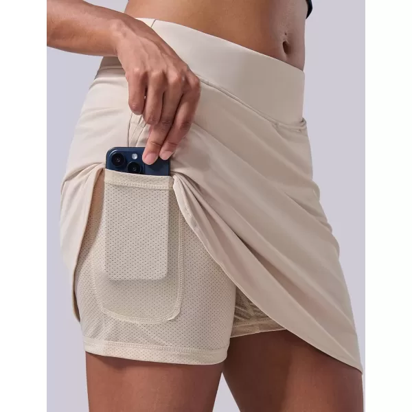 imageLiberty Pro 3 Pack Womens Athletic Skirts with Shorts Underneath Tennis Golf Skorts Tummy Control Pockets for Workout GymGrayKhakiDusty Blue