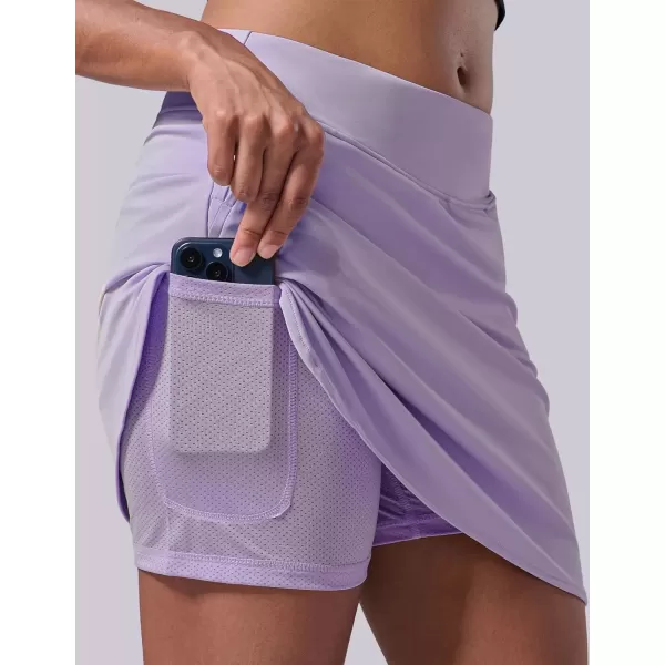 imageLiberty Pro 3 Pack Womens Athletic Skirts with Shorts Underneath Tennis Golf Skorts Tummy Control Pockets for Workout GymLilacNavySage Green