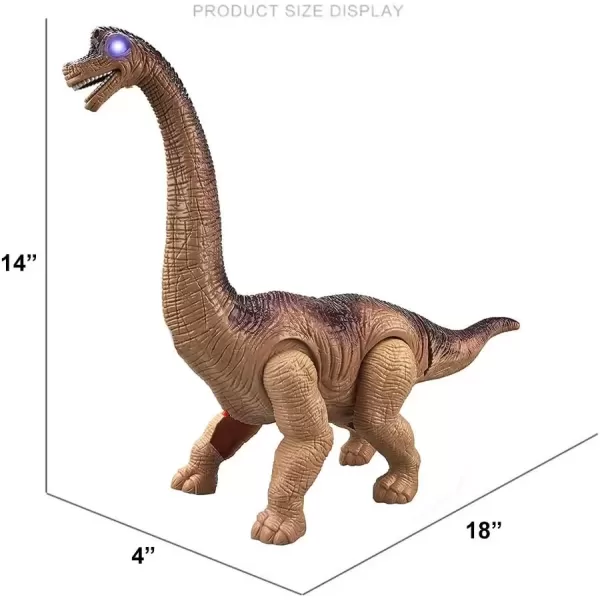 imageLiberty Imports Egg Laying Jurassic Brachiosaurus Dinosaur Electronic Battery Powered Toy Figure with Swinging Action Roaring Sounds and LED Lights Gift for Kids Assorted Colors