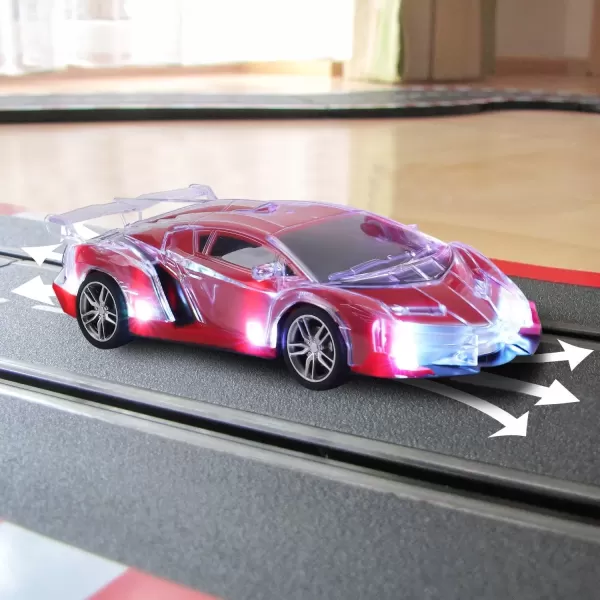 imageLight Up RC Remote Control Racing Car  120 Scale Radio Control Sports Car with Flashing LED Lights  Ideal Gift Toy for Kids