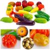 image24 PCS Realistic Artificial Fake Vegetables Lifelike Decorative Foam Food Set Faux Veggies for Home Kitchen Decor Set Photo Props