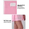 image3 Pack Girls Athletic Skirts with Builtin Shorts and Pockets Youth Kids Skorts Tennis Golf RunningBlackWhitePink