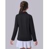 image3 Pack Youth Girls Uniform Polo Shirts Dry Fit Long Sleeve Pique Collared Tops for School KidsPinkLilacBlack