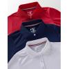 image3 Pack Youth Girls Uniform Polo Shirts Dry Fit Long Sleeve Pique Collared Tops for School KidsRedNavyWhite