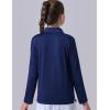 image3 Pack Youth Girls Uniform Polo Shirts Dry Fit Long Sleeve Pique Collared Tops for School KidsRedNavyWhite