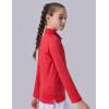 image3 Pack Youth Girls Uniform Polo Shirts Dry Fit Long Sleeve Pique Collared Tops for School KidsRedNavyWhite