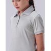 image3 Pack Youth Girls Uniform Polo Shirts Dry Fit Short Sleeve Pique Collared Tops for School KidsGrayLight BlueBurgundy