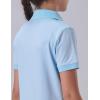image3 Pack Youth Girls Uniform Polo Shirts Dry Fit Short Sleeve Pique Collared Tops for School KidsGrayLight BlueBurgundy