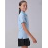 image3 Pack Youth Girls Uniform Polo Shirts Dry Fit Short Sleeve Pique Collared Tops for School KidsGrayLight BlueBurgundy
