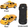 imageDiecast Pullback Taxi Cab Model Car  140 Scale Yellow Taxi with Flashing Light ampamp Sound Opening Doors  Collectible Die Cast Metal Model Toy Vehicle