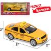 imageDiecast Pullback Taxi Cab Model Car  140 Scale Yellow Taxi with Flashing Light ampamp Sound Opening Doors  Collectible Die Cast Metal Model Toy Vehicle