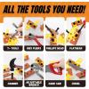 imageKids Handyman Tools Toy Set 52 PCS Mechanic Pretend Play Construction Playset with Hard Hat Nuts Bolts  Realistic Plastic Toddler Children Accessories for Workbench