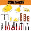imageKids Handyman Tools Toy Set 52 PCS Mechanic Pretend Play Construction Playset with Hard Hat Nuts Bolts  Realistic Plastic Toddler Children Accessories for Workbench
