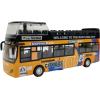 imageLiberty Imports 132 Scale Die Cast Sightseeing Tour Bus Toy Pull Back Vehicles  Mini Double Decker Tourist Open Top Bus Model Car  Pullback Action Toys with Lights and Music RedYellow