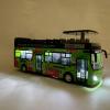 imageLiberty Imports 132 Scale Die Cast Sightseeing Tour Bus Toy Pull Back Vehicles  Mini Double Decker Tourist Open Top Bus Model Car  Pullback Action Toys with Lights and Music RedGreen