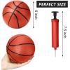 imageLiberty Imports 4 PCS Inflatable Mini Basketball Toy Replacement Rubber Balls with Pump and Needle for Indoor Toy Miniature Hoop or Sports Training 6 Inch
