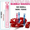 imageLiberty Imports 48 Pack Mini Heart Bubble Wands  Great Bridal Party Favors for Weddings and Anniversaries BluePinkBluePink