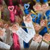 imageLiberty Imports 48 Pack Mini Heart Bubble Wands  Great Bridal Party Favors for Weddings and Anniversaries BluePinkBluePink