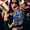 imageLiberty Imports Sound Activated Skull with Light Up Eyes and Creepy Sounds  Halloween Party Prop Spooky Decoration for Haunted House Indoor Decor