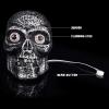 imageLiberty Imports Sound Activated Skull with Light Up Eyes and Creepy Sounds  Halloween Party Prop Spooky Decoration for Haunted House Indoor Decor