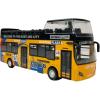 imageLiberty Imports 132 Scale Die Cast Sightseeing Tour Bus Toy Pull Back Vehicles  Mini Double Decker Tourist Open Top Bus Model Car  Pullback Action Toys with Lights and Music RedYellow
