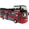 imageLiberty Imports 132 Scale Die Cast Sightseeing Tour Bus Toy Pull Back Vehicles  Mini Double Decker Tourist Open Top Bus Model Car  Pullback Action Toys with Lights and Music RedRed