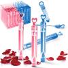 imageLiberty Imports 48 Pack Mini Heart Bubble Wands  Great Bridal Party Favors for Weddings and Anniversaries BluePinkBluePink