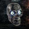 imageLiberty Imports Sound Activated Skull with Light Up Eyes and Creepy Sounds  Halloween Party Prop Spooky Decoration for Haunted House Indoor Decor